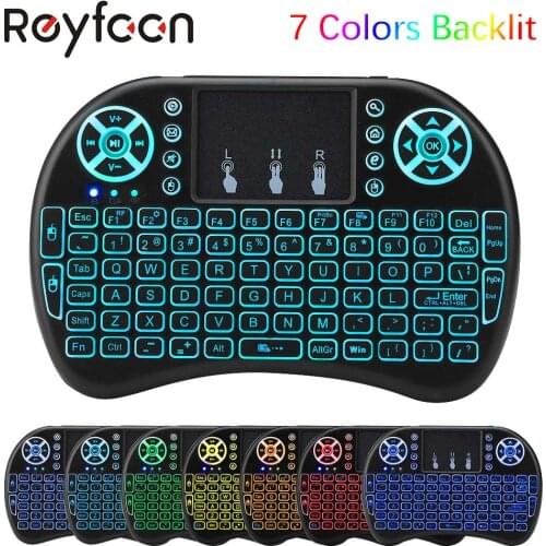 I8 mini keyboard Lithium Battery Chargeable English Version Air Mouse Multi-Media Remote Control Handheld for Android TV BOX PC