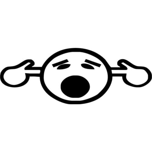 LLY-1410 Too Loud Funny Car Sticker Smiley Finger Modeling Decals PVC Cars Accessories Fashion Cartoon Body Decoration Decal