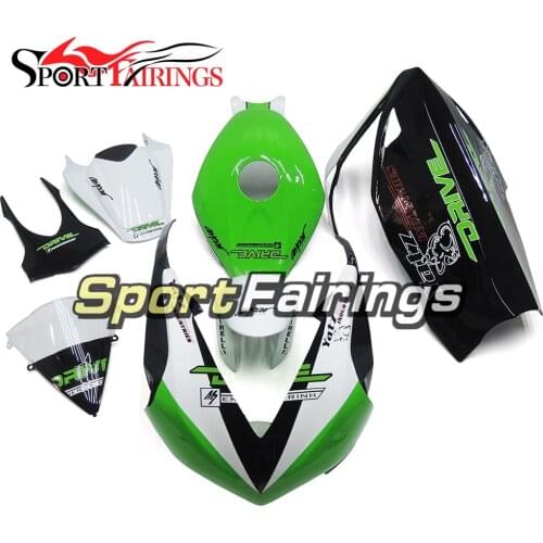 Green White Fiberglass Racing Fairings For Honda CBR1000RR Year 12-14 2012 2013 2014 Fairings Kit Bodywork Motorbike Cowling