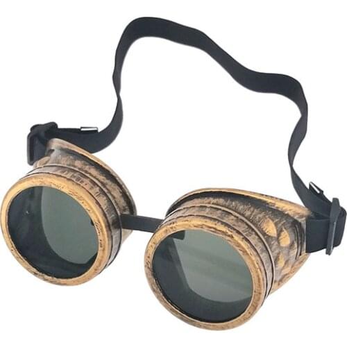 Heavy Metal Steampunk Motorcycle Glasses Gothic Style Driver Goggles Protective Glasses for Cosplay Halloween Decorations