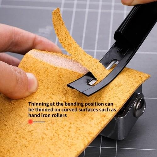 Sharp Leather Skiving Knife Tools DIY Leather Craft Safety Cutting Knife Cut off Thin Knives +3 Blades Set