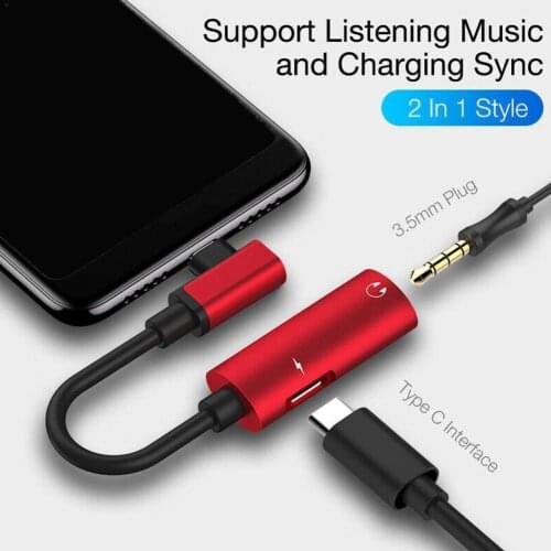 Type-C to 3.5mm Jack Converter Headphone 2-in-1 Headphone For Huawei P20 Adapte Charger Mate Audio Dispenser Accessory Lite T1P9