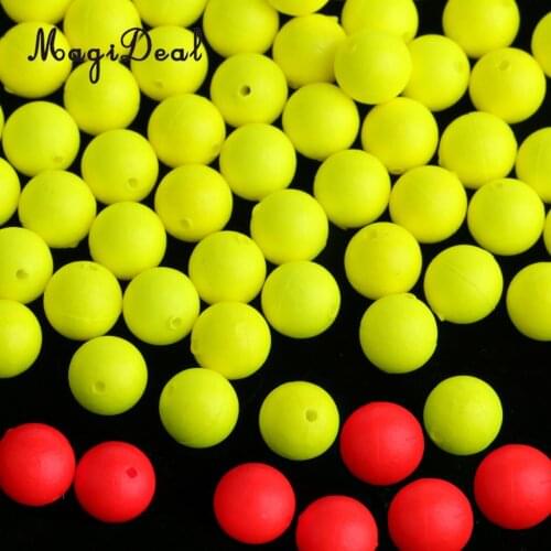 100pcs Fishing Floating Bobbers Fluorescent Drift Ball Foam Strike Indicator Fishing Float Buoyancy Balls Fishing Accessories