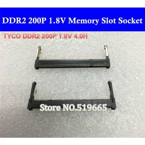 DDR2 200P 200PIN 1.8V H:4.0MM memory slot socket for notebook laptop forward direction