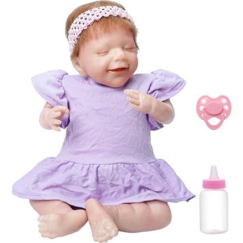 New 18inch Bebe Reborn Realistic Newborn Baby Doll Handmade Toddler Dolls Christmas Gift For Kids Children Playmate Toys