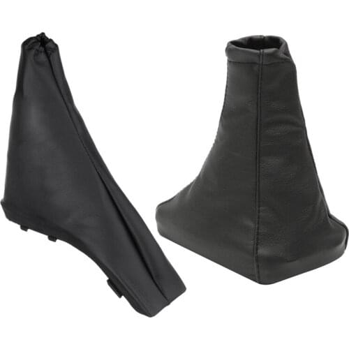 Car Gear Shift Knob Gaiter Boot Cover Pu Leather Parking Handbrake Grips Covers For Opel Astra G Zafira A Vauxhall 1998-2004