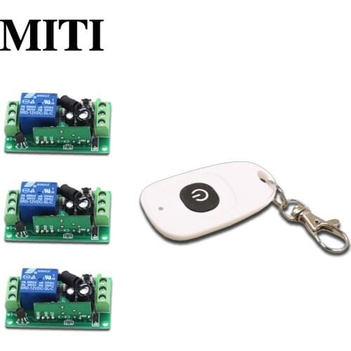 Special MITI 1CH RF Wireless Remote Control Switch System 1 Transmitter & 3 Receiver Relay Receiver Smart Home Switch 315/433MHZ