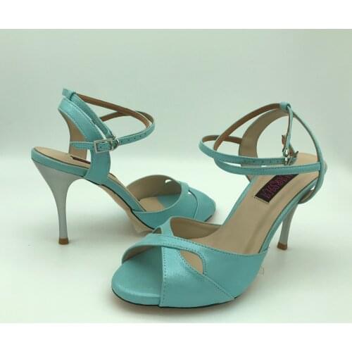 NEW Argentina Tango Dance Shoes Party Shoes Wedding Shoes leather outsole T6284BL in 9cm heel 7.5cm available