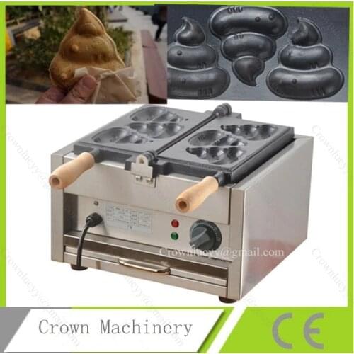 Burning Poo waffle Baker Iron;Electric Korea Shit Cake Waffle Maker