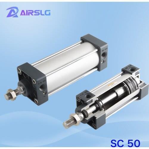 SC SC50 Standard cylinder Air Cylinders magnet-25*50×75-100-125-150-175-200-250-300 mm Stroke Double Acting Pneumatic Cylinder