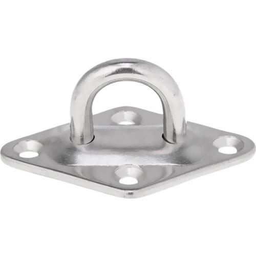 Stainless Steel Marine Boat Hardware Heavy Duty Diamond Pad Eye Plate Corrosion Resistance High Strength