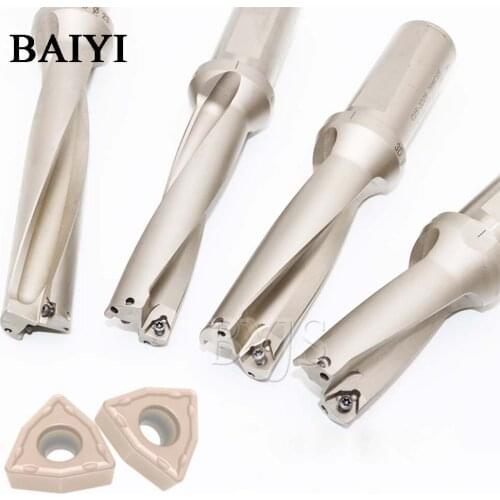 High precision 14-47mm CNC indexable U drill 3D WC indexable insert WC U drill Drills for metal Diameter power u drill