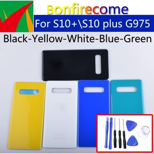 S10+ Battery Back Cover For Samsung Galaxy S10+ G9750 G975 S10 plus Rear Housing Battery Door Case Replacement