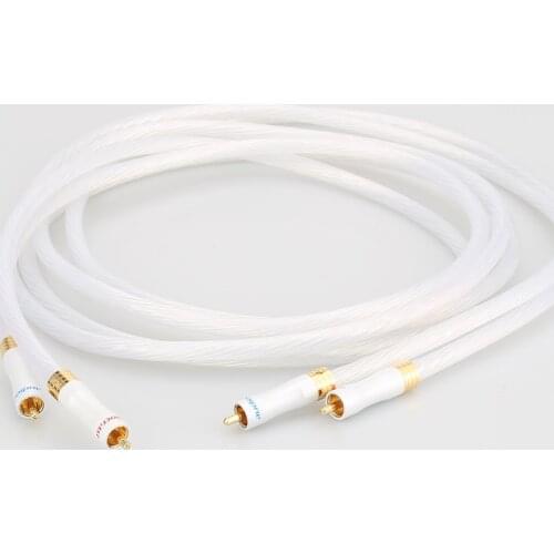 1pair 5N Silver plated OCC RCA cable Analog cable RCA audio cable Silver plated