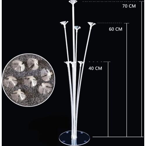 10 Sets/lot 30cm Latex Balloon Stick White PVC Rods Balloons Holder Sticks with Cup Party Supplies Globos Dispensing Accessories