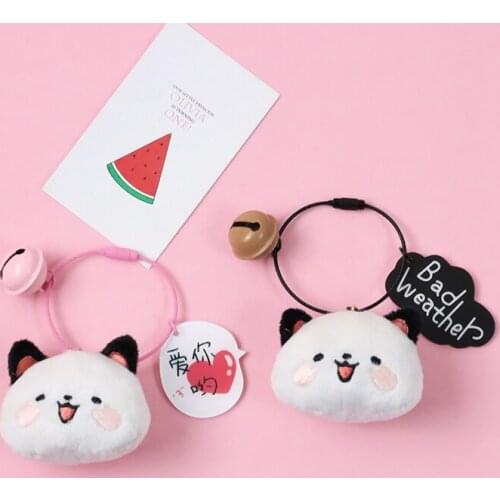 2021 Cute Stuffed Doll Cat Kitty DIY Pompom Furry Ball Key Chain Keyring Holder Bag Pendant Keychain Accessories D696