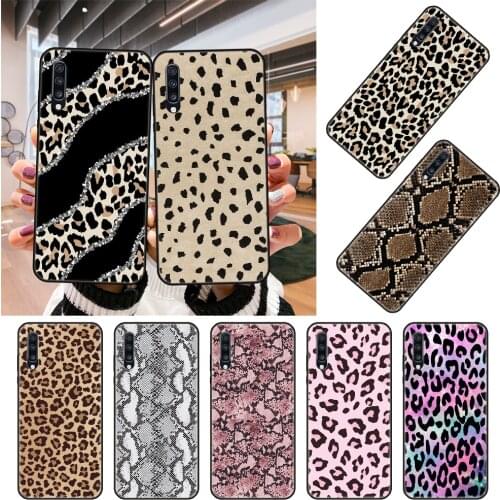 Phone Case For Samsung Galaxy A 50 51 71 70 80 7 5 10 40 20 30 41 21 S E Black Cover Coque Tpu Bumper 3D Prime Sexy leopard