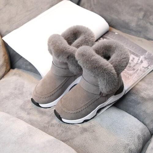 Kids Winter Boots For Baby Girls Snow Boots Buckle Velvet Kids Shoes 2019 Boy Shoes Hot Plush Fashion School Shoe