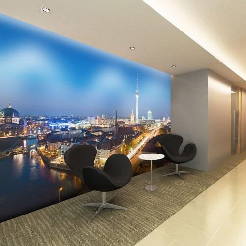 Wall mural-Berlin by night - 350x270 cm