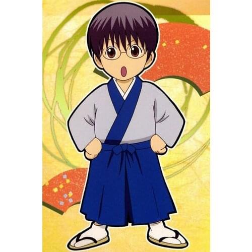 Gintama Shinpachi Shimura Blue Cosplay Costume Free Shipping Custom Made for Halloween and Christmas