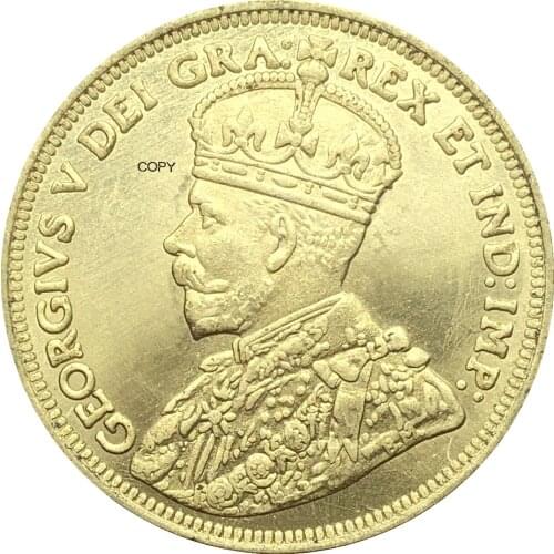 Canada 1913 5 Dollars - George V Souvenirs For Home And Gifts Metal Brass Copper Gold Coin Collectible Coins Numismatic