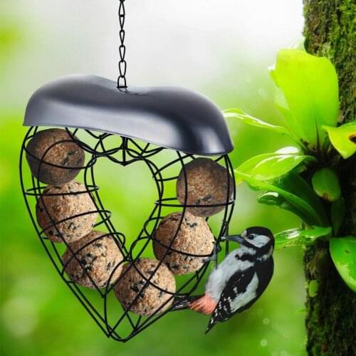Wild Bird Feeder Fatball Energy Suet Ball Hanging Feeder for Mix Seed Blends Outdoor Garden Food Dispenser Idea for Bird Lovers