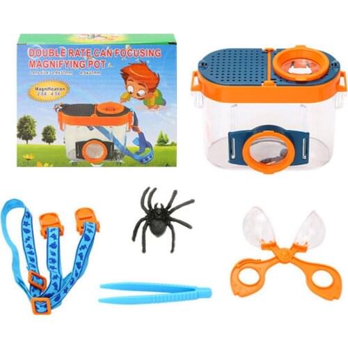 Children insect observation box magnifying glass insect collection box 2.6 times 4.5 times