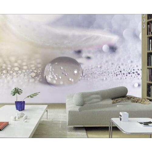 Bacal Papel de parede Large Mural Water Drop Wall Photo Murals Wallpaper for Sofa Background 3D Murals Wall paper 3d Wall Mural