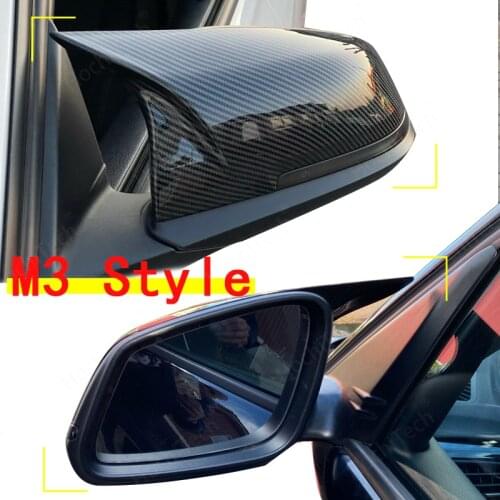 NEW 1 Pair Carbon Fiber Car Rear View Mirror Cover Cap For Bmw F20 F22 F30 F31 F32 F33 F36 F34 F35 Side Mirror Cover Trim