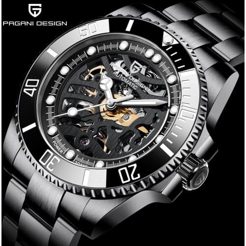 PAGANI DESIGN New Sapphire Glass Men Watch Stainless Steel Waterproof Mechanical Watch Luxury Automatic Watch Relogio Masculino