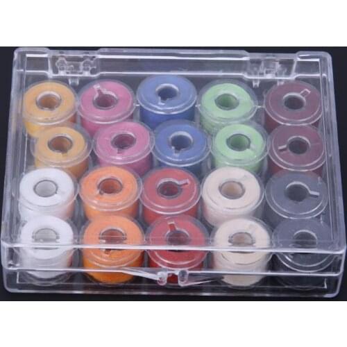 20pcs Colorful Sewing Threads Plastic 25 Bobbins Sewing Machine Plastic Spools for Home Handwork Accessories Sewing Tools