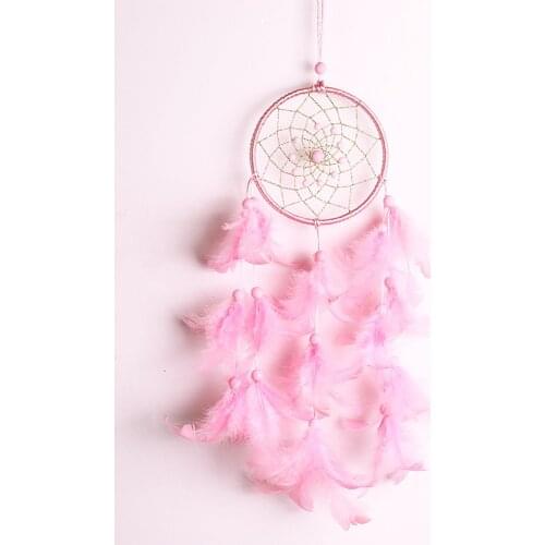 Dream cather net feather pendant design gift indoor handicraft feather wind bell wedding hanging home decoration birthday gifts