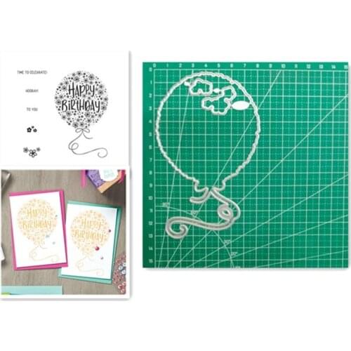 Clear Stamps and Metal Cutting Dies Stencil For DIY Scrapbooking Dies Embossing Paper Card Making Balloon New Cut Die For 2021