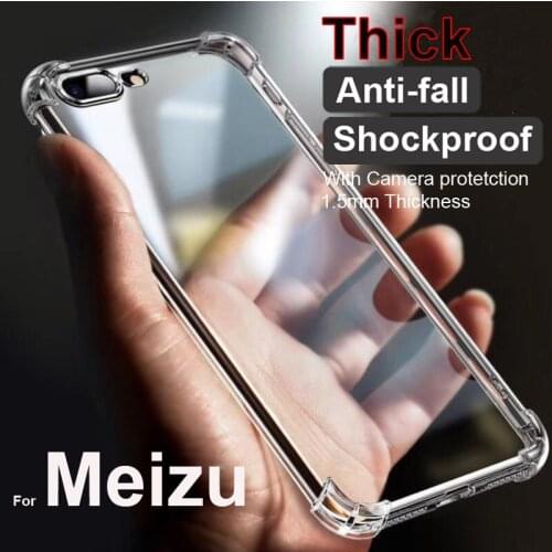 Transparent Shockproof Case for Meizu 18 17 16s V8 Pro cover 16Xs 16T X8 M8 Lite 16 16th Plus Note 8 9 M10 Soft Anti-knock Case