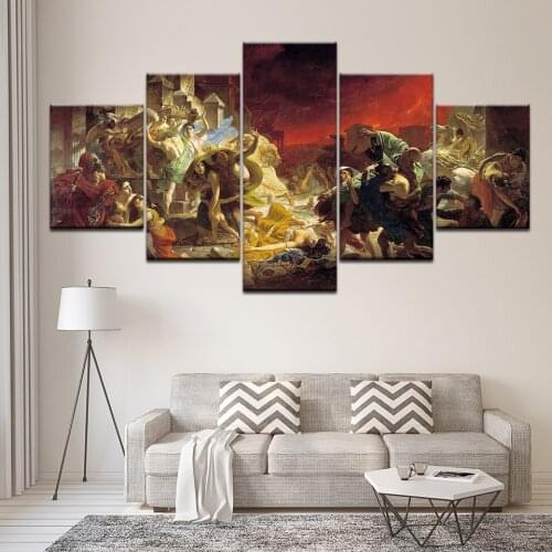 Retro Artwork The Last Day Of Pompeii Classical oil paintings decoration canvas Print wall art pictures home decor unframed