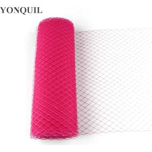 Hot Pink Color Russian Veils 10"/25CM Birdcage Veil For DIY Headwear Bridal Hair Accessories Party And Cocktail Material LD18