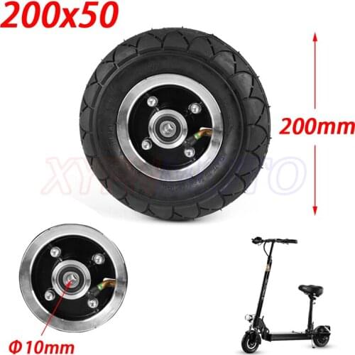 200x50 Electric Scooter Tyre WheelCenter axisHub 8" Scooter Tyre Aluminium Alloy Wheel Pneumatic Tire Electric