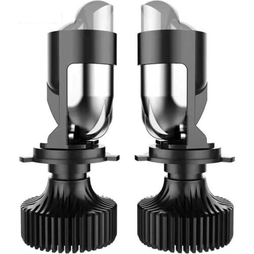 High Power 120W Y7 Y8 H4 LED Headlights Car H4 Mini Projector Lens 6000k 12v High Low Beam Auto LED Lights LED H4 Canbus Lamp Y6