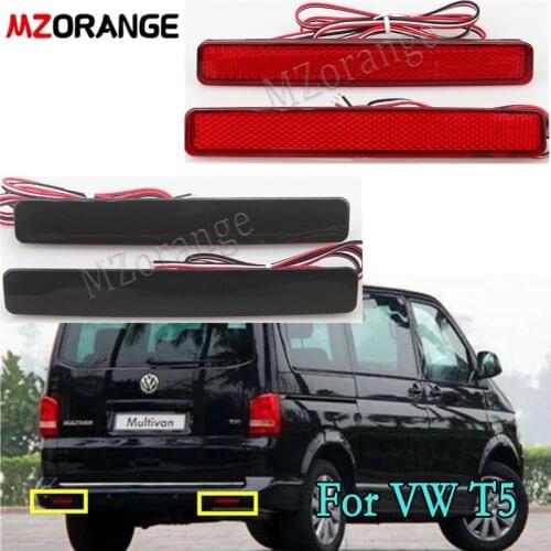 2Pcs LED Rear Bumper Reflector Light For VW T5 Transporter For Multivan 2003-2011 Tail Stop Signal Brake Lamp Car Accessories