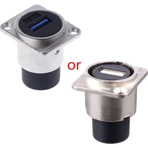 USB 3.0 Socket Metal D type Female to Female Connector Panel Mounting Holder Adapter Support