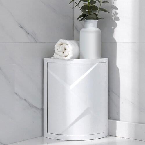 360 Degree Rotation Home Bathroom Triangle Shelf Locker Office Single Layer Multifunction Desktop Kitchen Storage Rack Cosmetic