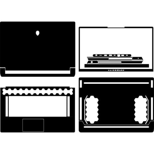 Laptop Carbon Skin Sticker Cover For 2021 Alienware X17/ Area-51m R1 2019/Area-51m R2 2020/M17 R1 2018/M17 R2 2019/M17 R3 2020