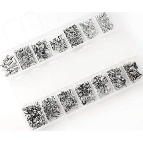 1Box Mixed Style Stainless Steel Earring Back Earring Studs Pins Flat Earring Pin Cup Base Diy Jewelry Accessories about 300pcs