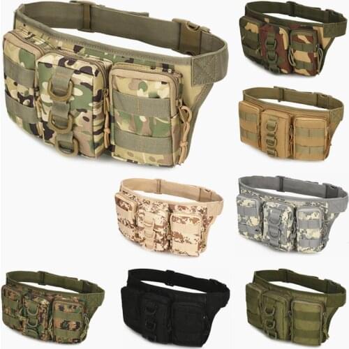 1PC Military Camouflage Tactical Backpack EDC Outdoor Multi-pocket Pocket Shoulder Bag Camping Hiking Hunting Utility Bag