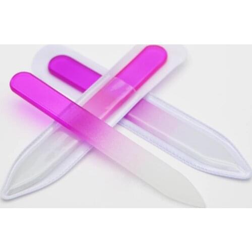 3.5" /9CM Glass Nail Files Durable Crystal File Nail Buffer Nail Care Colorful 500PCS/LOT NF009