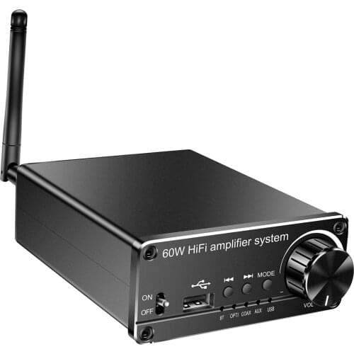 Bar Bluetooth 5.0 Audio Receiver DAC Integrated 60W HiFi Amplifier 2 Channel Digital Stereo Power AMP 19V Home Theater System