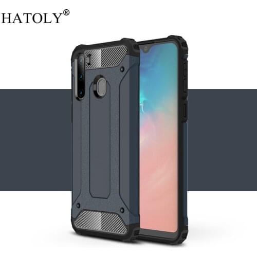 For Cover Samsung Galaxy A21 Case Anti-knock Rugged Armor Back Cover For Samsung A21 Silicone Phone Bumper Case For Samsung A21