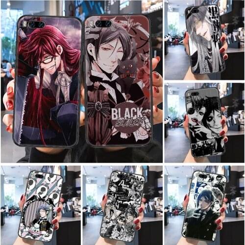 Black Butler Sebastian Michaelis Phone case For Xiaomi Mi Max Note 3 A2 A3 8 9 9T 10 Lite Pro Ultra Frosted black 3D funda soft
