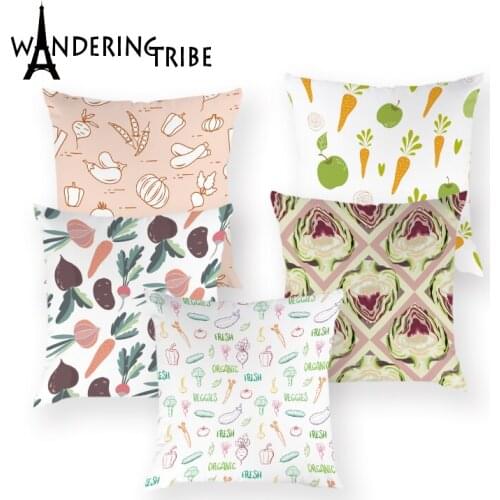 Plant Style Vegetable Pattern Cover Cushion Sofa Pillow Carrot Nordic Home Decoration Decorative Pillows Car Cushion Sofa Cover