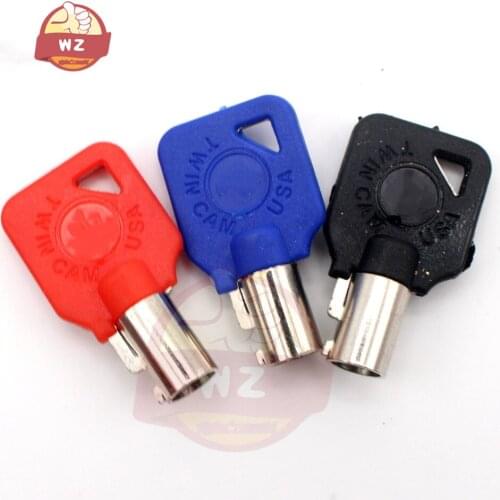 Black / Red Motorcycle Blank Key Uncut Blade For Harley Touring Street Glide Road Glide Road King Dyna Softail Fat Boy V-Rod